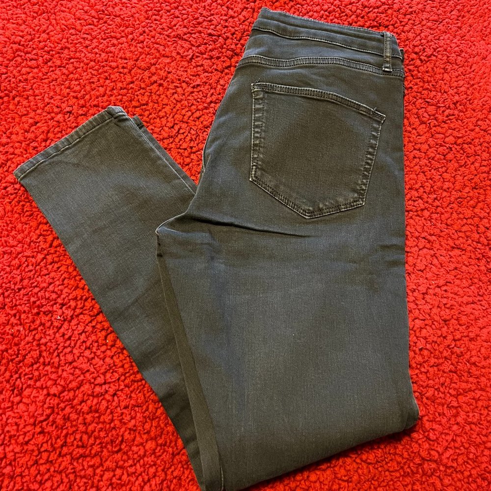 Topshop Jamie Ripped Knee Jeans | Grey | Petite 30W 28L